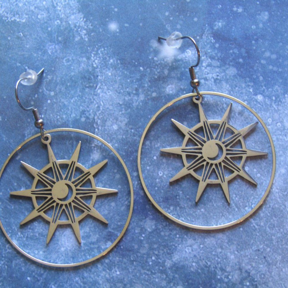 Guided by the Stars Stainless Steel Earrings Bohemian Witchy